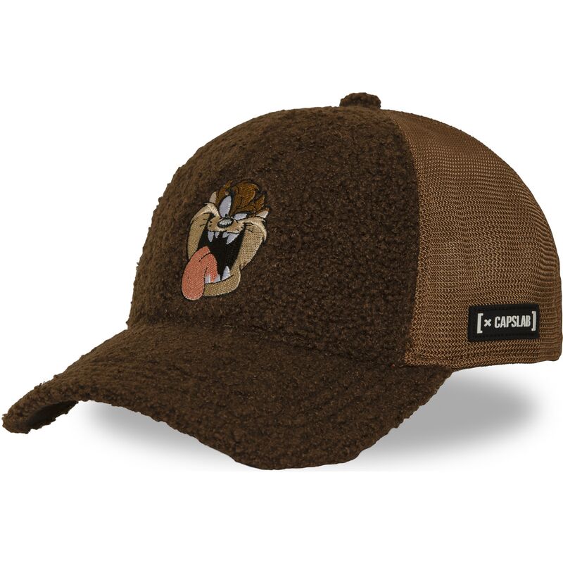 cappello-curvo-marrone-snapback-diavolo-della-tasmania-looney-tunes-di-capslab