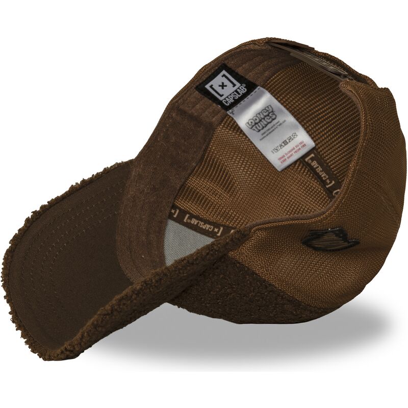 cappello-curvo-marrone-snapback-diavolo-della-tasmania-looney-tunes-di-capslab