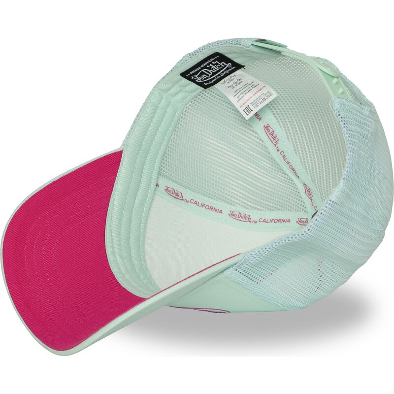 cappellino-trucker-verde-e-rosa-log21-di-von-dutch cappellino-trucker-verde-e-rosa-log21-di-von-dutch