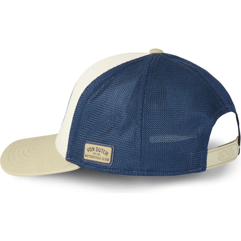 cappellino-trucker-beige-e-blu-sem10-di-von-dutch cappellino-trucker-beige-e-blu-sem10-di-von-dutch