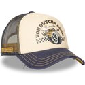 cappellino-trucker-beige-e-blu-marino-crew32-di-von-dutch