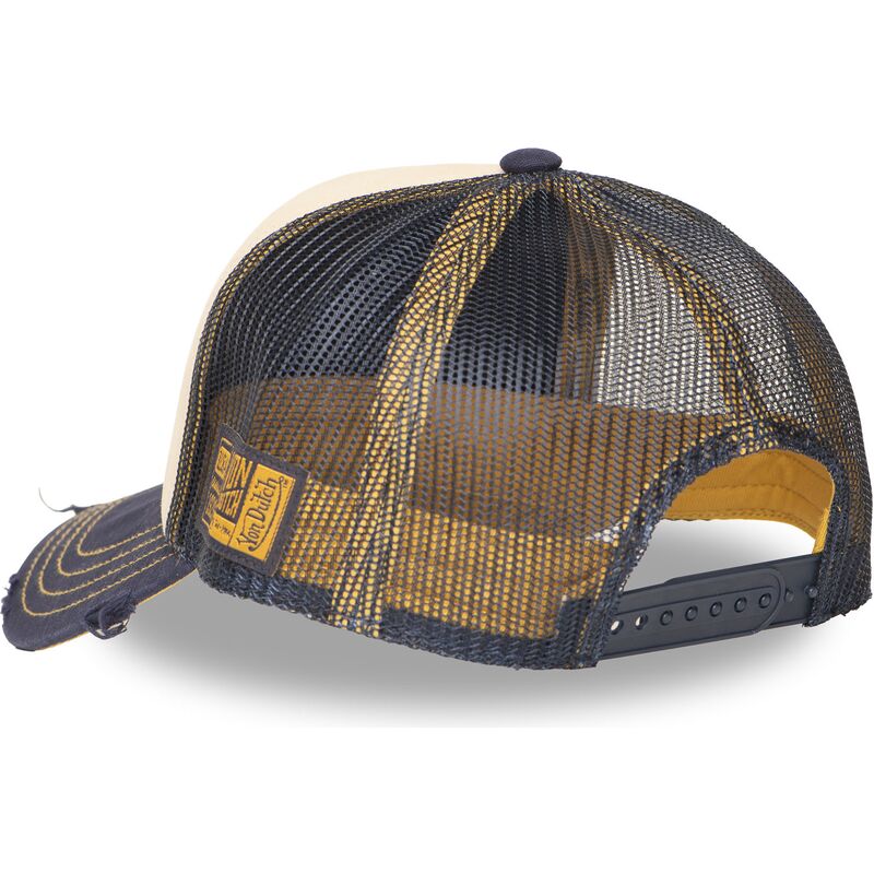 cappellino-trucker-beige-e-blu-marino-crew32-di-von-dutch cappellino-trucker-beige-e-blu-marino-crew32-di-von-dutch