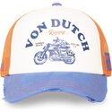cappellino-trucker-arancione-e-blu-crew34-di-von-dutch