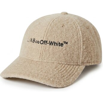 Cappello curvo beige cinghia regolabile Embroidered Sherpa di L/AB c/o Off-White™