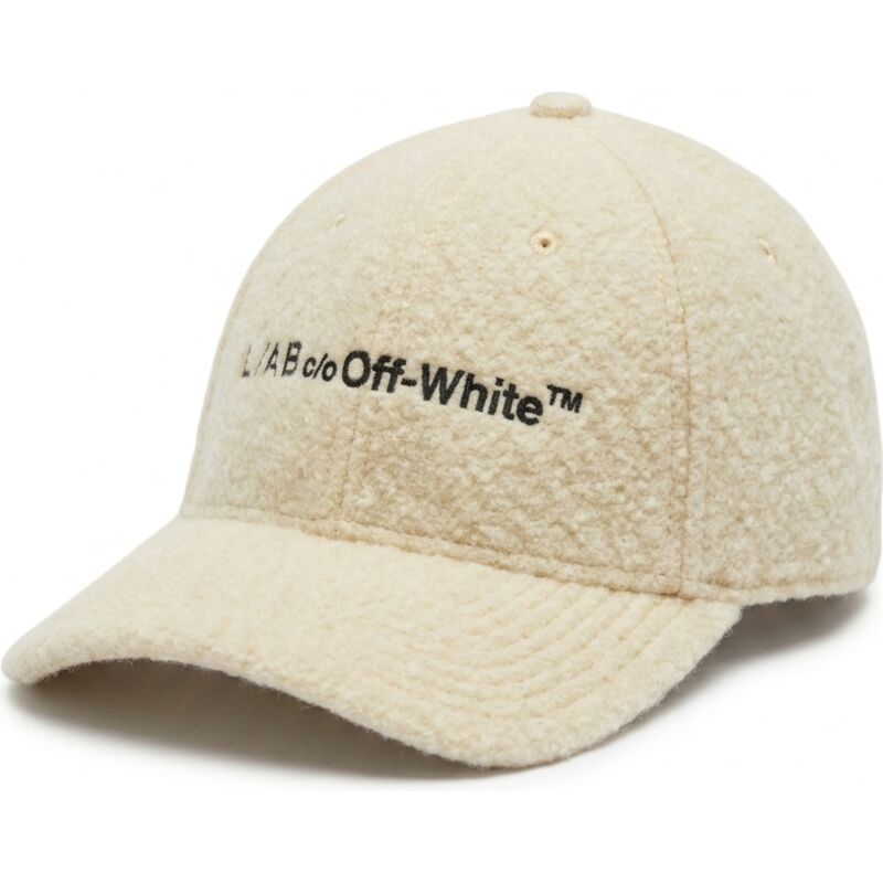 cappello-curvo-giallo-cinghia-regolabile-embroidered-sherpa-di-l-ab-c-o-off-white