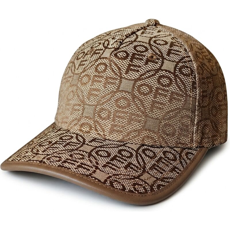 cappello-curvo-marrone-cinghia-regolabile-off-jacquard-canvas-di-l-ab-c-o-off-white