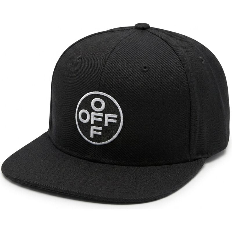 cappello-piatto-nero-snapback-off-embroidered-twill-di-l-ab-c-o-off-white cappello-piatto-nero-snapback-off-embroidered-twill-di-l-ab-c-o-off-white