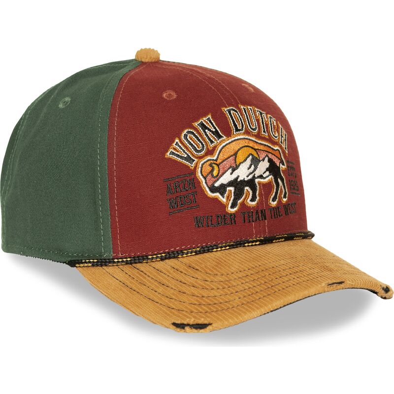 cappello-curvo-rosso-snapback-sem15-di-von-dutch
