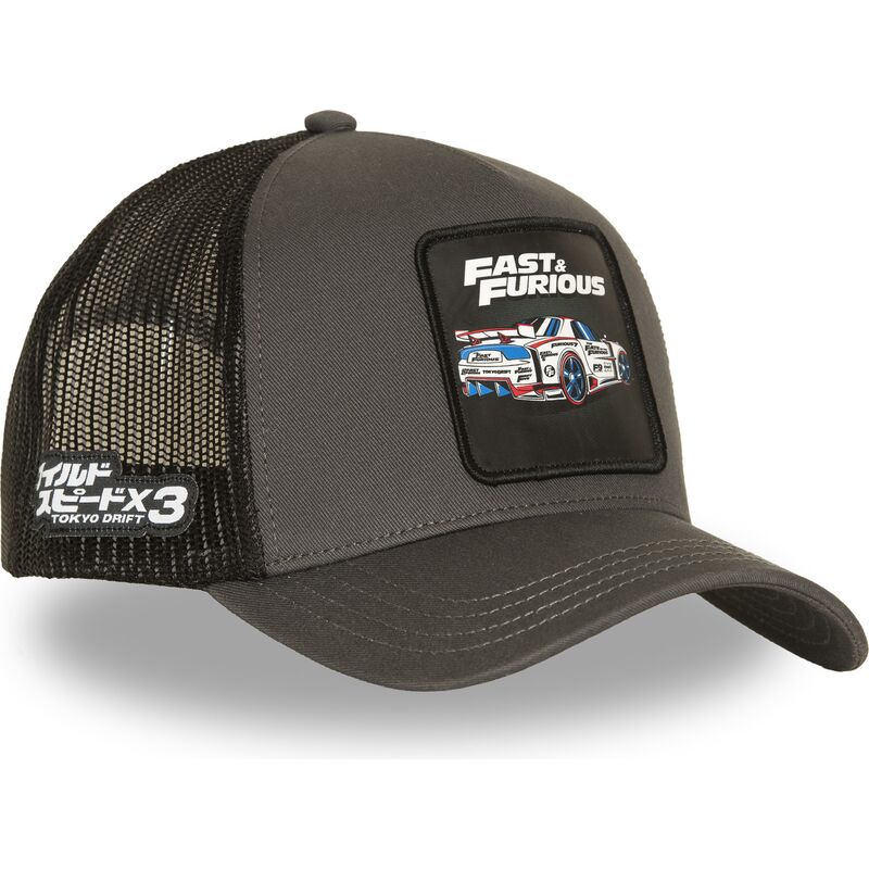 cappello-curvo-grigio-snapback-ff01-dri-fast-furious-di-capslab cappello-curvo-grigio-snapback-ff01-dri-fast-furious-di-capslab