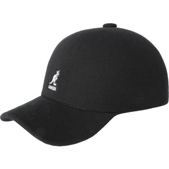 Cappello curvo nero cinghia regolabile Bamboo Adj Spacecap di Kangol