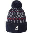 berretto-blu-marino-con-pompon-holiday-dk-blue-di-kangol