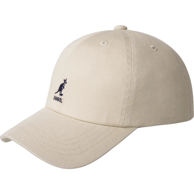 cappellino-curvo-beige-regolabile-washed-baseball-khaki-di-kangol