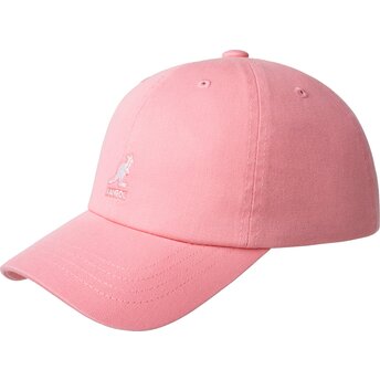 Cappello curvo rosa cinghia regolabile Washed Baseball Pepto di Kangol