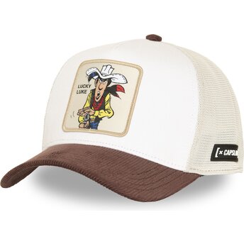 Cappello curvo beige snapback LCK4 BICO Lucky Luke di Capslab
