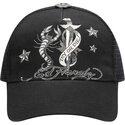 cappello-curvo-nero-snapback-dagger-scorpion-di-ed-hardy