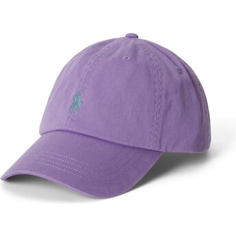 Cappello curvo viola cinghia regolabile Cotton Chino Classic Sport di Polo Ralph Lauren