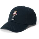 cappello-curvo-nero-cinghia-regolabile-woven-bear-di-polo-ralph-lauren