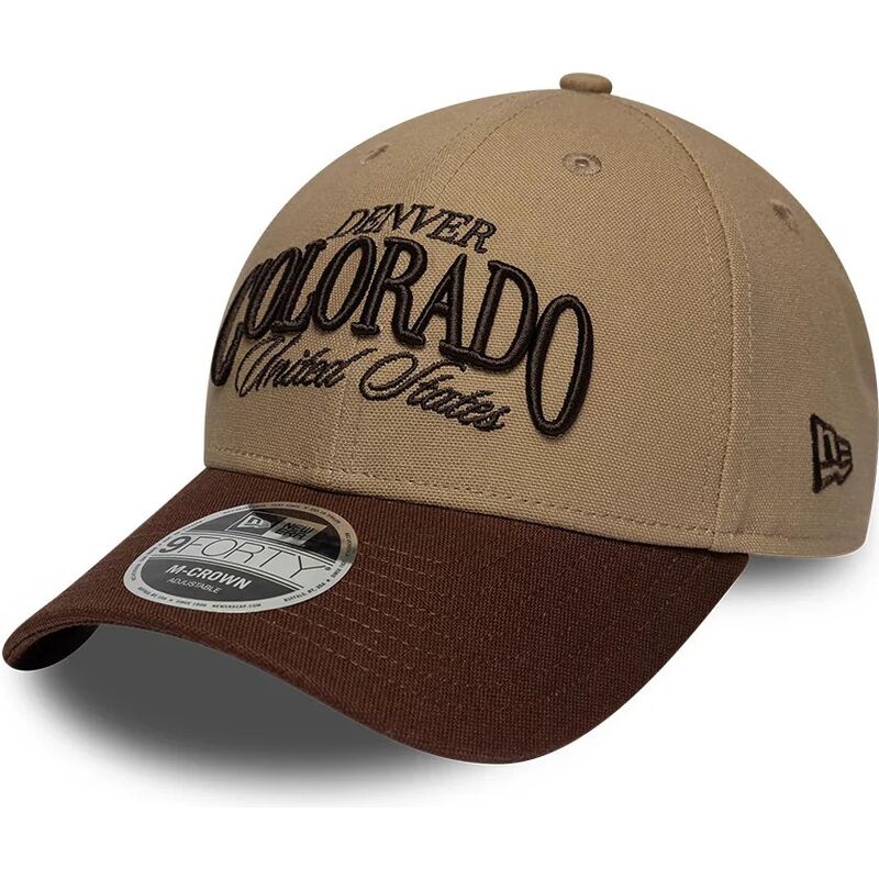 cappello-curvo-marrone-cinghia-regolabile-9forty-m-crown-wordmark-dei-denver-colorado-di-new-era