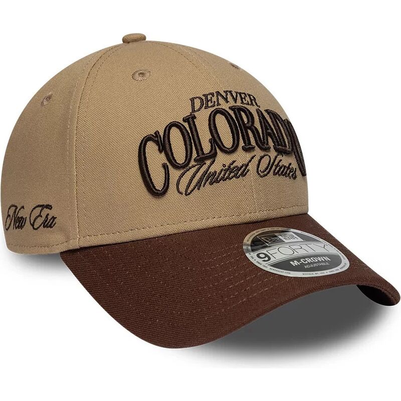 cappello-curvo-marrone-cinghia-regolabile-9forty-m-crown-wordmark-dei-denver-colorado-di-new-era
