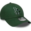 cappello-curvo-verde-cinghia-regolabile-9forty-team-outline-dei-los-angeles-dodgers-mlb-di-new-era