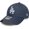 cappello-curvo-grigio-cinghia-regolabile-9forty-league-essential-dei-los-angeles-dodgers-mlb-di-new-era