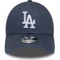 cappello-curvo-grigio-cinghia-regolabile-9forty-league-essential-dei-los-angeles-dodgers-mlb-di-new-era