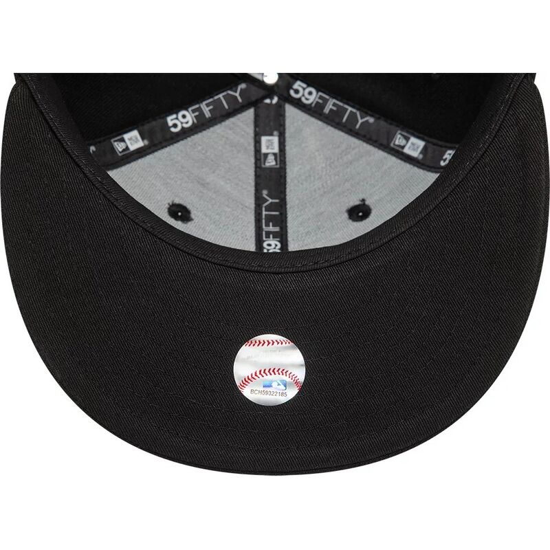 cappello-piatto-nero-chiuso-con-logo-nero-59fifty-league-essential-dei-los-angeles-dodgers-mlb-di-new-era