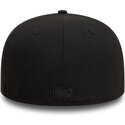 cappello-piatto-nero-chiuso-con-logo-nero-59fifty-league-essential-dei-los-angeles-dodgers-mlb-di-new-era