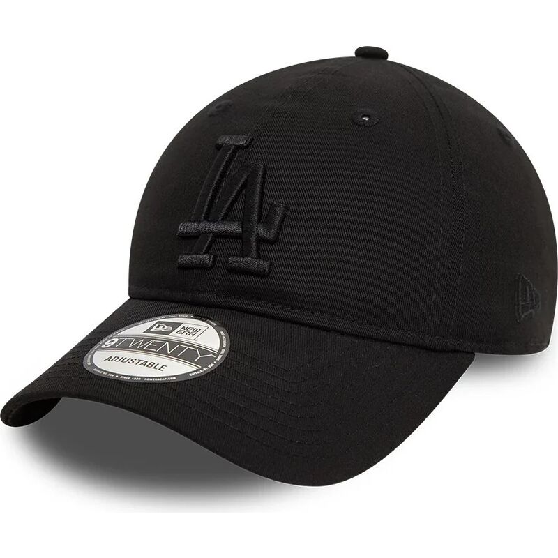 cappellino-con-visiera-curva-nero-regolabile-con-logo-nero-9twenty-league-essential-di-los-angeles-dodgers-mlb-di-new-era
