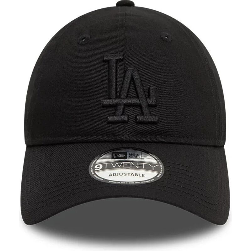 cappellino-con-visiera-curva-nero-regolabile-con-logo-nero-9twenty-league-essential-di-los-angeles-dodgers-mlb-di-new-era
