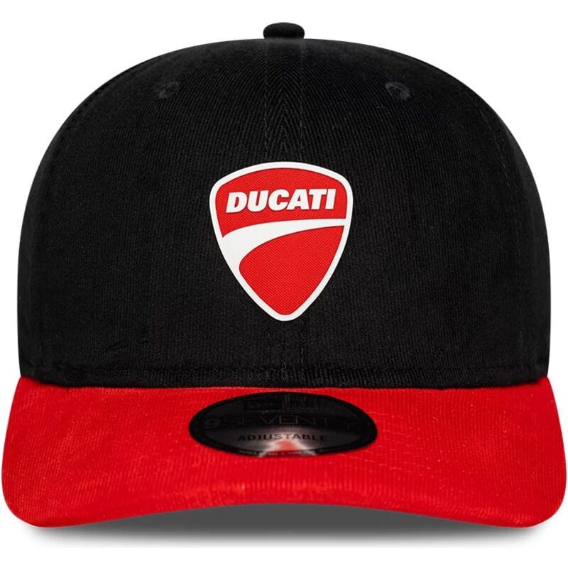 cappello-curvo-nero-snapback-9seventy-stretch-snap-contrast-visor-dei-ducati-motor-motogp-di-new-era cappello-curvo-nero-snapback-9seventy-stretch-snap-contrast-visor-dei-ducati-motor-motogp-di-new-era