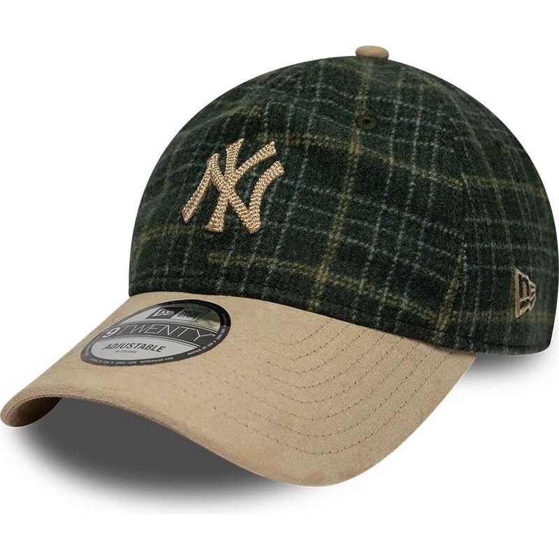 cappello-curvo-verde-cinghia-regolabile-9twenty-mix-check-dei-new-york-yankees-mlb-di-new-era cappello-curvo-verde-cinghia-regolabile-9twenty-mix-check-dei-new-york-yankees-mlb-di-new-era