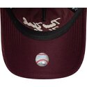 cappello-curvo-rosso-cinghia-regolabile-9twenty-a-frame-cord-script-dei-new-york-yankees-mlb-di-new-era