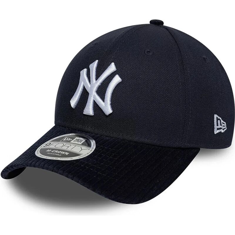 cappello-curvo-blu-marino-snapback-9forty-m-crown-cord-visor-dei-new-york-yankees-mlb-di-new-era