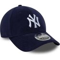 cappello-curvo-blu-marino-snapback-9forty-m-crown-fleece-dei-new-york-yankees-mlb-di-new-era