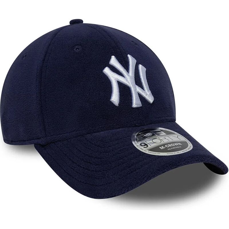 cappello-curvo-blu-marino-snapback-9forty-m-crown-fleece-dei-new-york-yankees-mlb-di-new-era