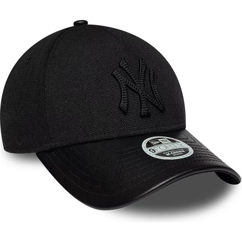 cappello-curvo-nero-cinghia-regolabile-9forty-m-crown-a-frame-fabric-mix-dei-new-york-yankees-mlb-di-new-era