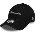 cappello-curvo-nero-cinghia-regolabile-9twenty-slogan-overthinking-di-new-era