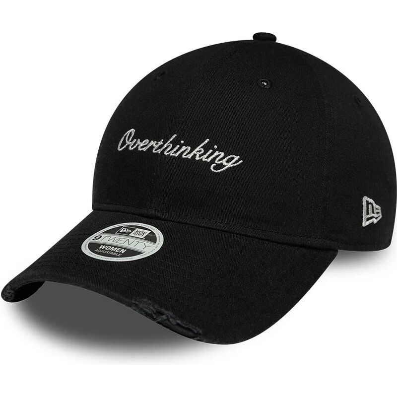 cappello-curvo-nero-cinghia-regolabile-9twenty-slogan-overthinking-di-new-era cappello-curvo-nero-cinghia-regolabile-9twenty-slogan-overthinking-di-new-era
