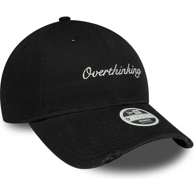cappello-curvo-nero-cinghia-regolabile-9twenty-slogan-overthinking-di-new-era cappello-curvo-nero-cinghia-regolabile-9twenty-slogan-overthinking-di-new-era