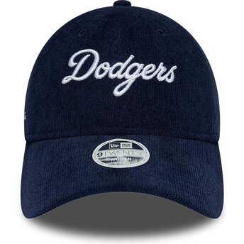 Cappello curvo blu marino cinghia regolabile 9TWENTY Cord Script dei Los Angeles Dodgers MLB di New Era