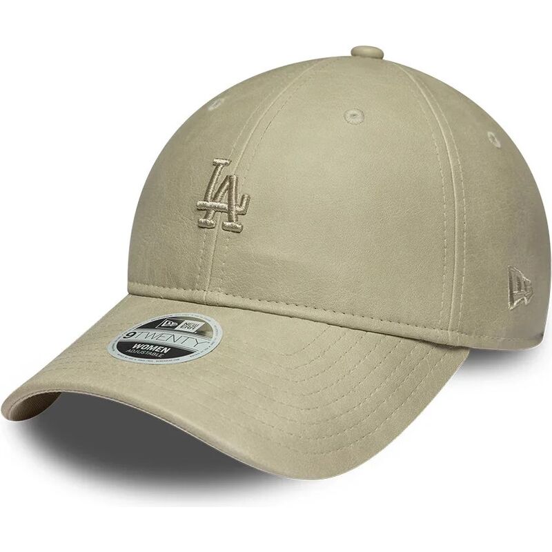 cappello-curvo-beige-cinghia-regolabile-9twenty-washed-pu-dei-los-angeles-dodgers-mlb-di-new-era