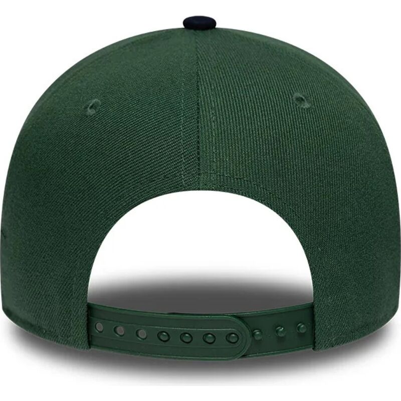 cappello-curvo-verde-snapback-9forty-e-frame-suede-visor-dei-new-york-yankees-mlb-di-new-era