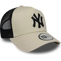 cappello-curvo-beige-snapback-a-frame-league-essential-dei-new-york-yankees-mlb-di-new-era