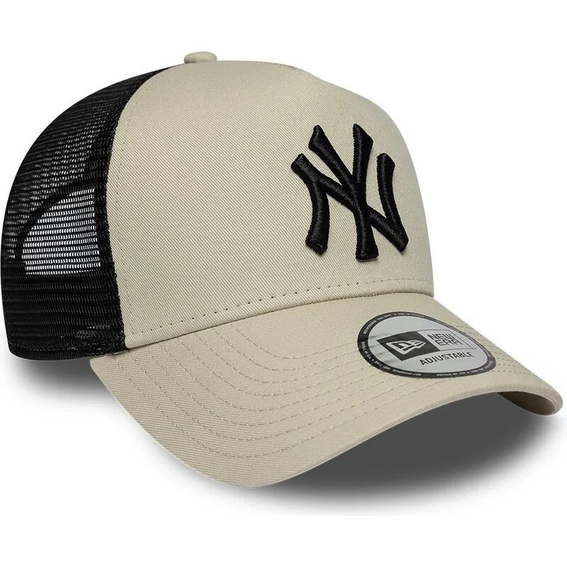 cappello-curvo-beige-snapback-a-frame-league-essential-dei-new-york-yankees-mlb-di-new-era