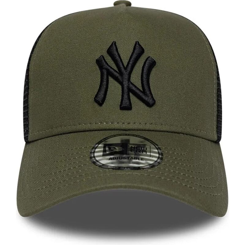cappello-curvo-verde-snapback-a-frame-league-essential-dei-new-york-yankees-mlb-di-new-era