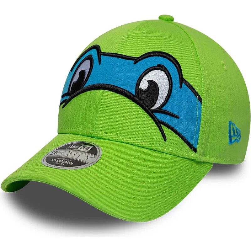 cappello-curvo-verde-snapback-per-bambino-9forty-m-crown-face-dei-leonardo-tortugas-ninja-di-new-era