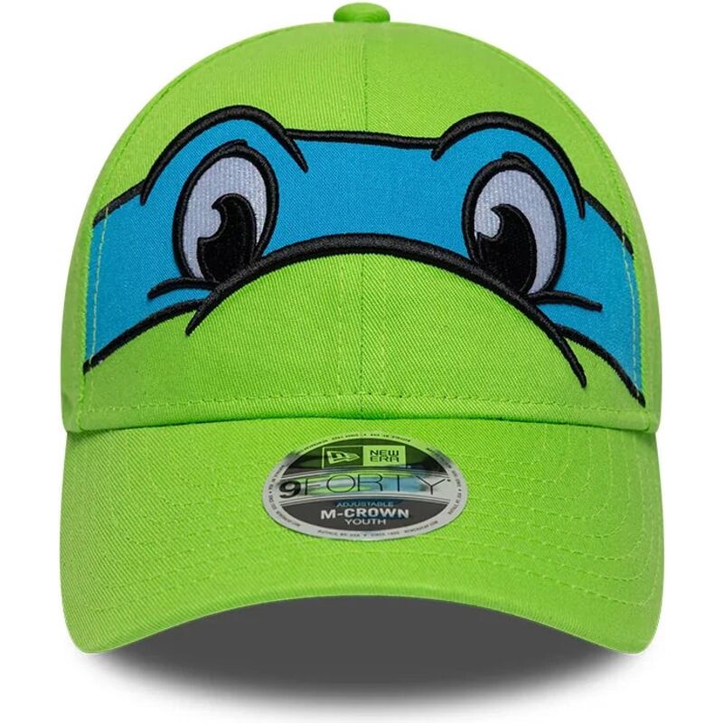 cappello-curvo-verde-snapback-per-bambino-9forty-m-crown-face-dei-leonardo-tortugas-ninja-di-new-era