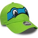 cappello-curvo-verde-snapback-per-bambino-9forty-m-crown-face-dei-leonardo-tortugas-ninja-di-new-era