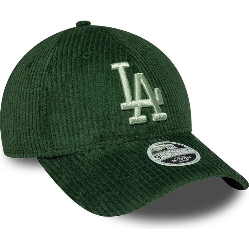 cappello-curvo-verde-snapback-9forty-m-crown-chunky-cord-dei-los-angeles-dodgers-mlb-di-new-era